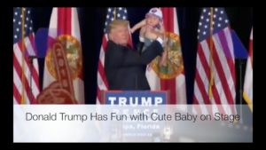Donald Trump Has Fun with Cute Baby on Stage! 11/5/16 1