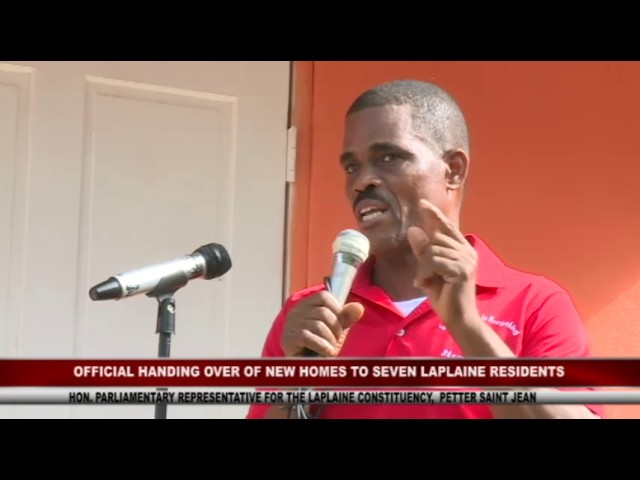 GOVERNMENT HANDS OVER HOUSES TO SEVEN RESIDENTS OF LAPLAINE 1