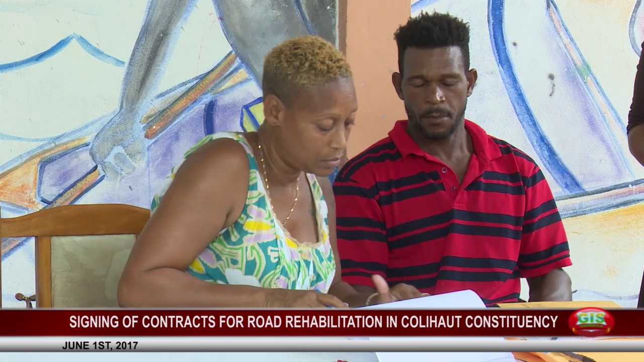 CONTRACTS SIGNED FOR ROAD REHABILITATION IN COLIHAUT CONSTITUENCY 1