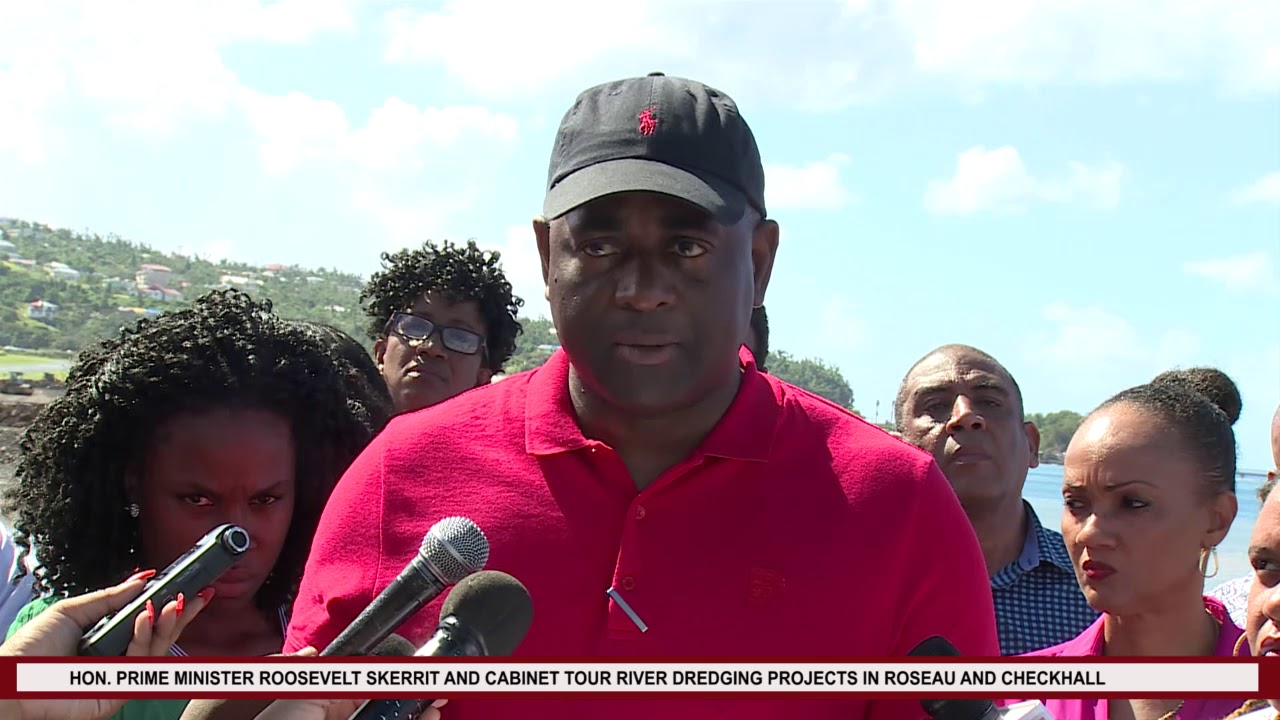 Hon. Prime Minister Roosevelt Skerrit visits river dredging projects 1