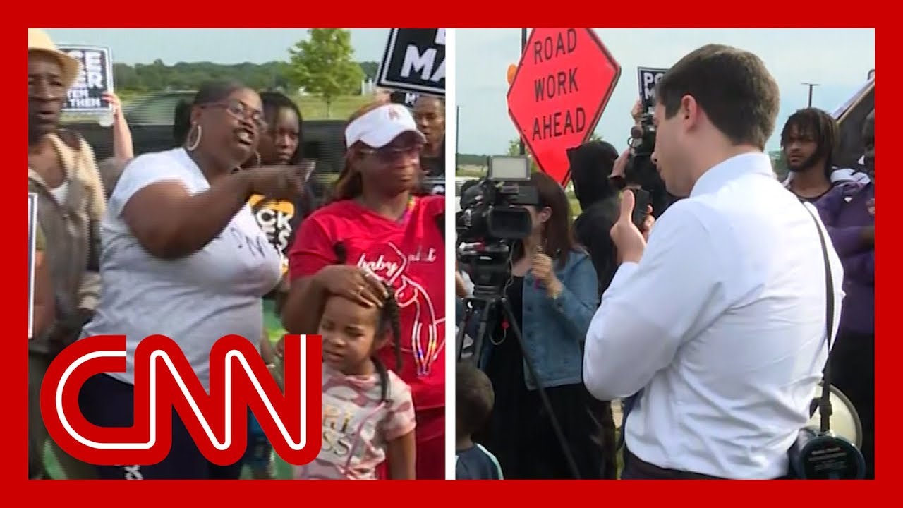 Angry protesters confront Mayor Pete Buttigieg 1