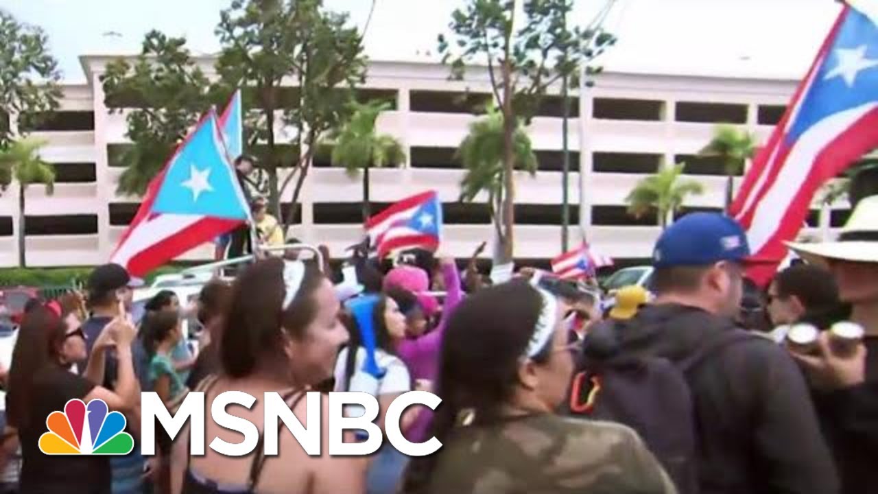 Thousands Celebrate Puerto Rico Gov. Resignation: 'Bye Bye Ricky' | Katy Tur | MSNBC 1