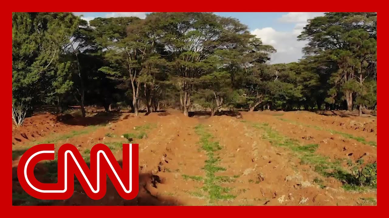 Drone footage captures mass graves dug in Brazil 9