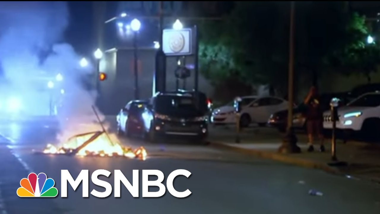 Police In Louisville Fire Pepper Bullets At Press During Chaotic Protest | The 11th Hour | MSNBC 1