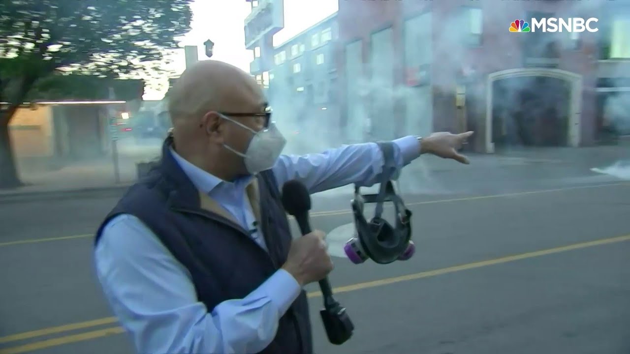 Police Shoot Tear Gas Toward MSNBC Crew, Protesters, 'There Was No Warning Whatsoever' | MSNBC 1