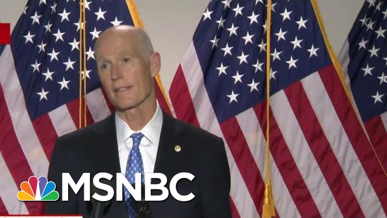 GOP Senators Refuse To Respond To A Conspiracy-Theory Tweet From The President | MTP Daily | MSNBC 1