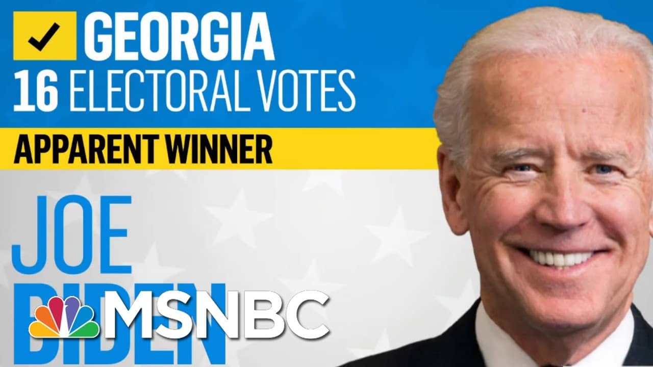 NBC News Projects Biden Is Apparent Winner In Georgia, Trump Wins North Carolina | Katy Tur | MSNBC 1