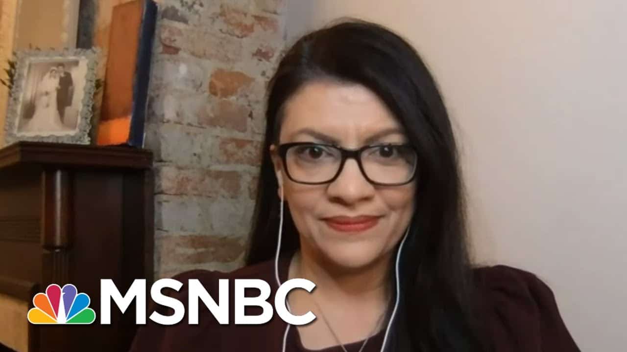 Tlaib Reacts To Trump Lawyers Using Video Of Her Calling For Impeachment In 2019 | All In | MSNBC 1