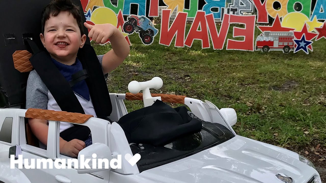 Custom car lets 4-year-old drive on his own | Humankind 3