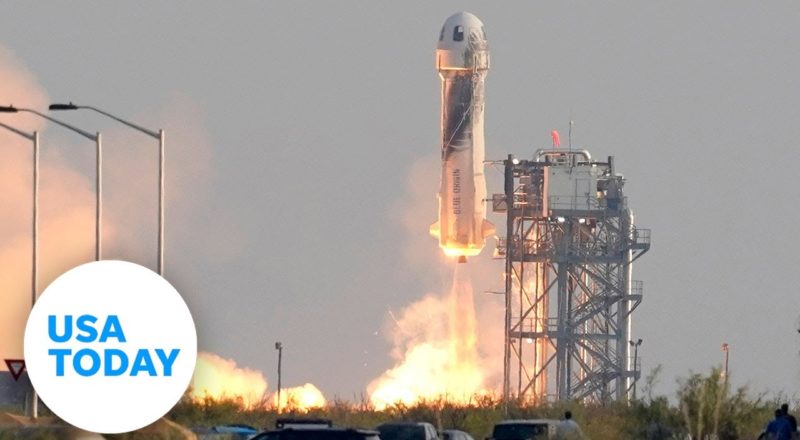 Jeff Bezos launches into space aboard the New Shepard Spacecraft | USA TODAY 1