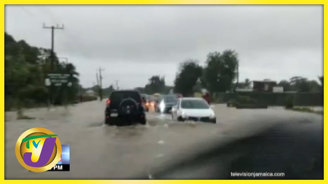 Tropical Storm Ida | Flooded Roadways in Jamaica Trap Motorist | TVJ News - August 27 2021 7