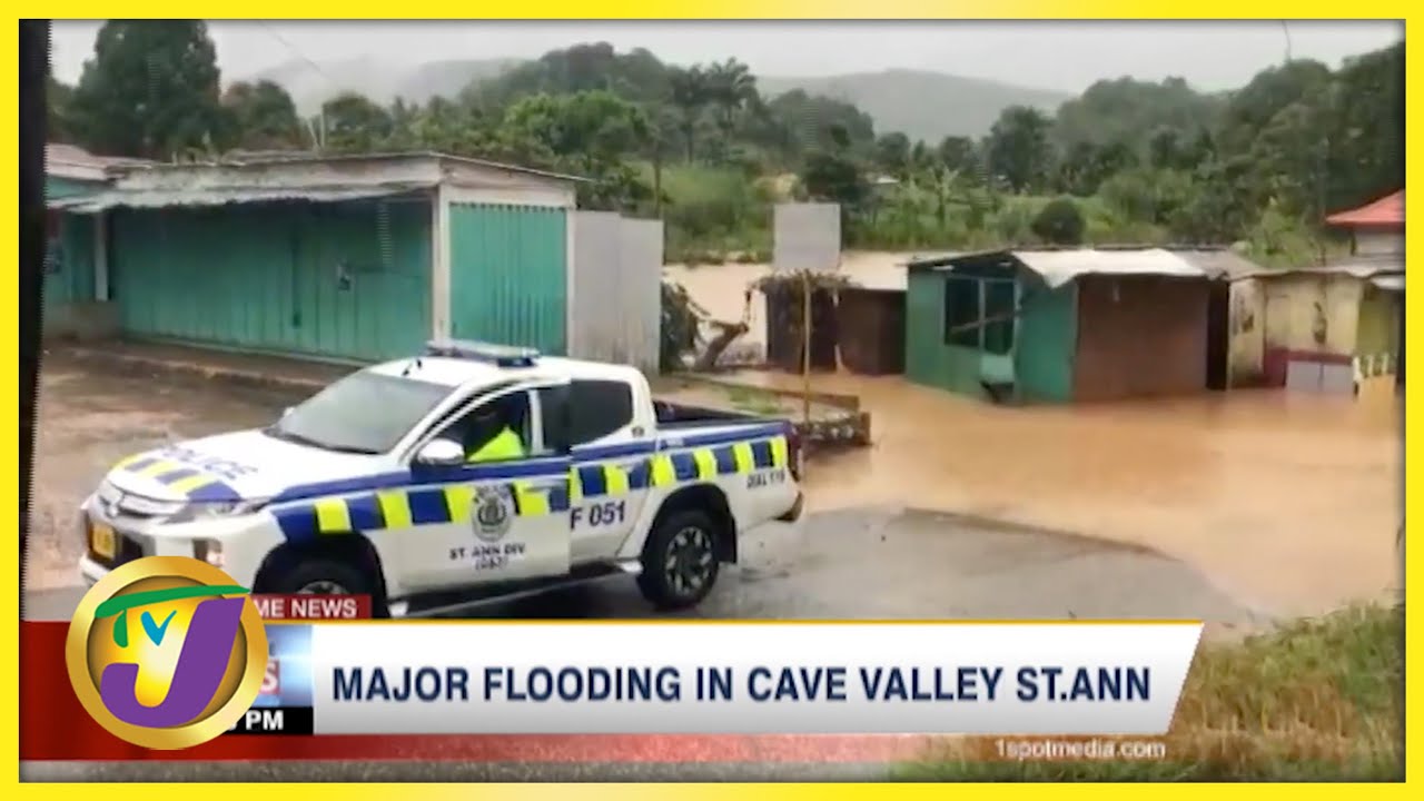 Tropical Storm Ida | Major Flooding in Cave Valley St Ann Jamaica | TVJ News - August 27 2021 1