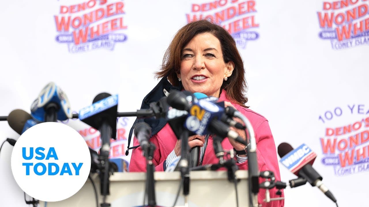 Kathy Hochul gives first remarks since Gov. Cuomo's resignation | USA TODAY 6