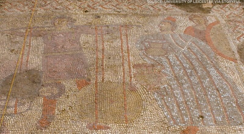 Ancient Roman mosaic discovered beneath U.K. farmer's field 1