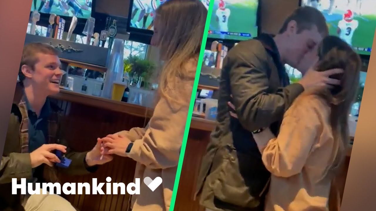Sneaky boyfriend turns his own surprise party into a surprise marriage proposal | Humankind 5