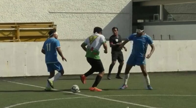 Blind, visually impaired players take part in soccer tourney 1