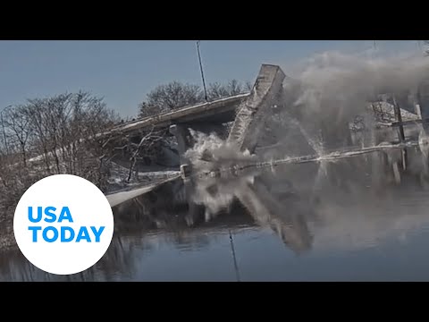 Tractor-trailer flies off bridge into icy water in Massachusetts | USA TODAY 1