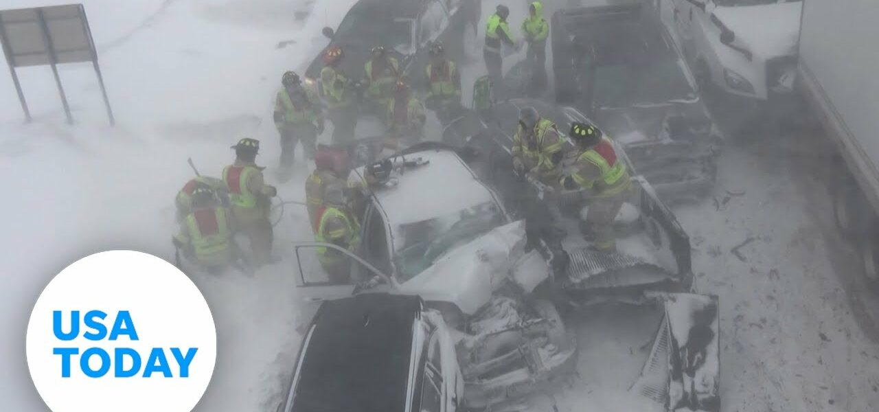 Rescuers battle blizzard-like conditions on North Dakota interstate | USA TODAY 1