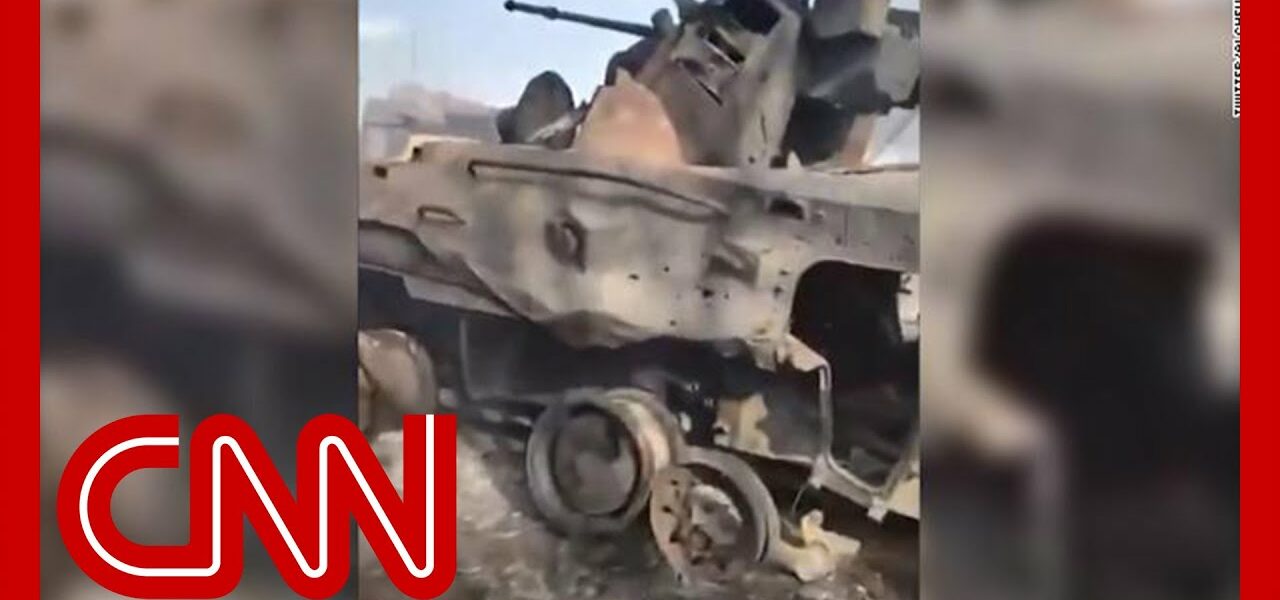 Video appears to show Russian vehicles destroyed after battle 1