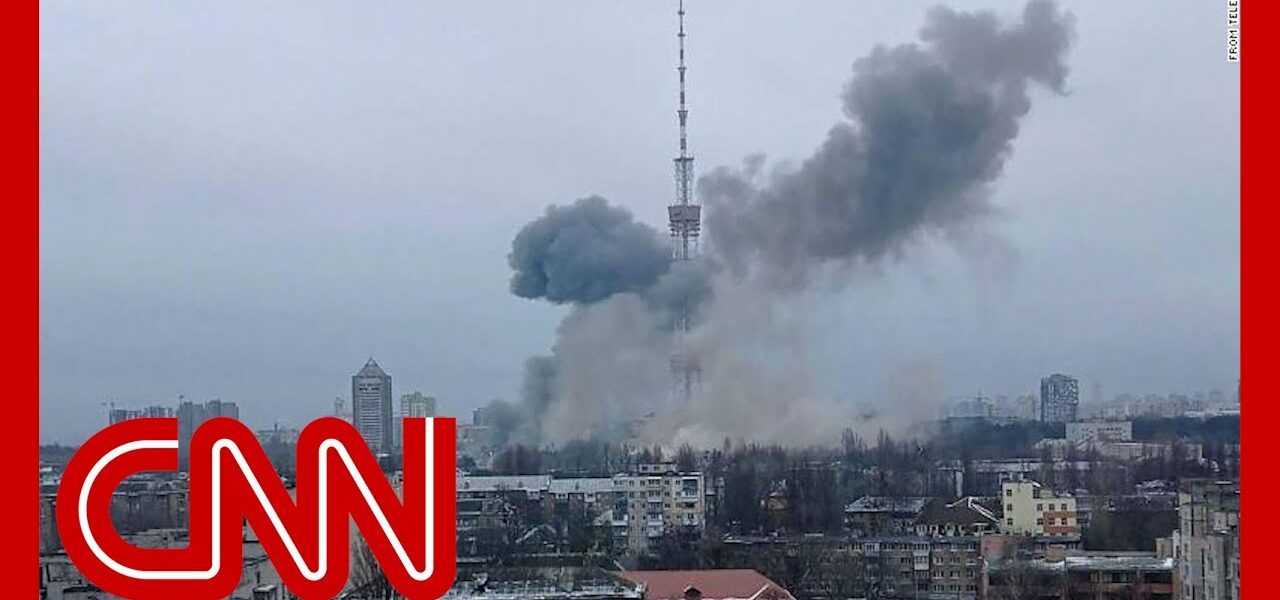 Video shows Russian military strike on TV tower near Kyiv 1