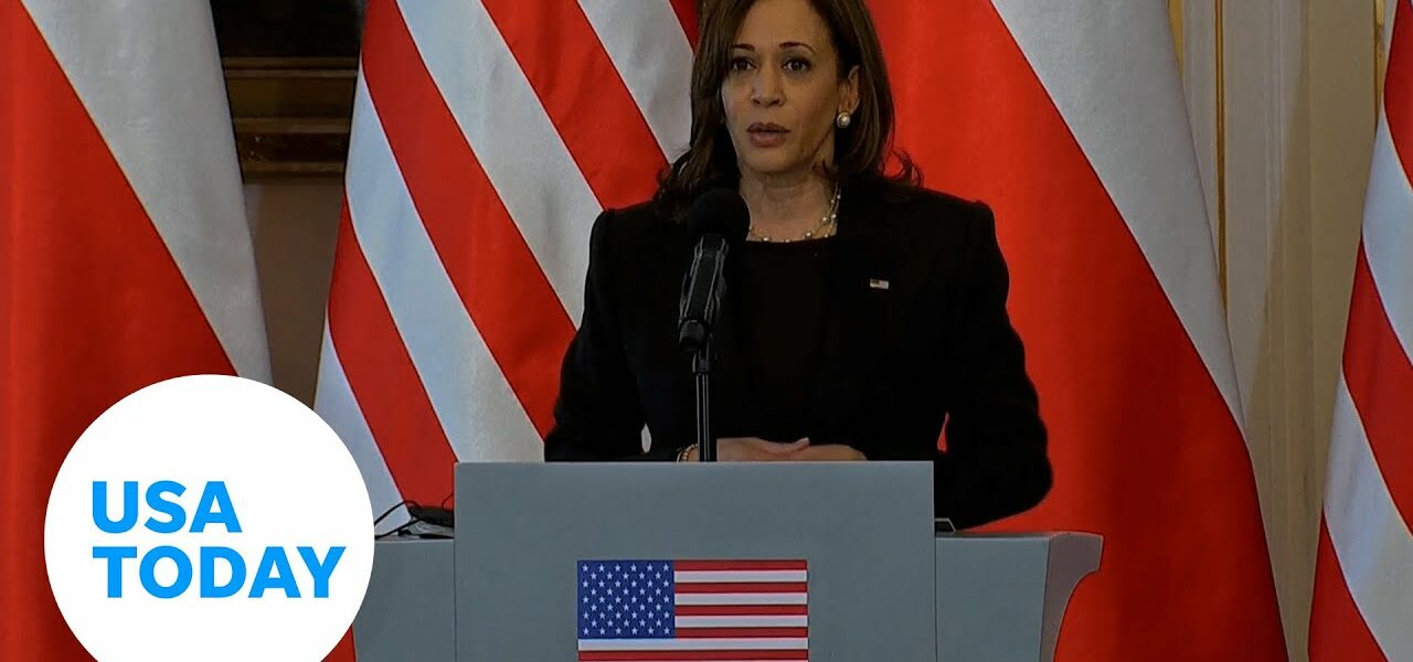 Harris vows 'ironclad' support of NATO amid Ukraine invasion | USA TODAY 1