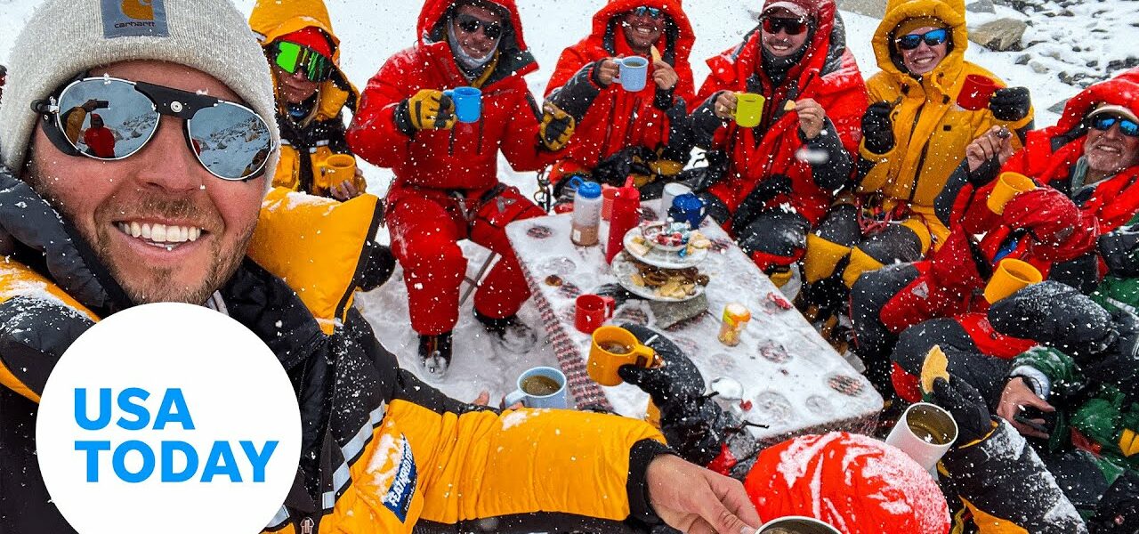 Everest climbing team sets record for highest tea party | USA TODAY 1