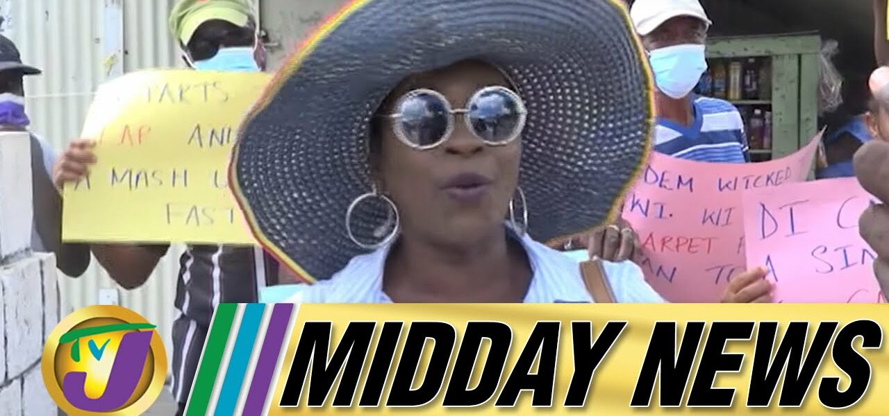 Protest Over Road Condition in St. Thomas | Jamaica Digital Currency | TVJ Midday News - Mar 15 2022 1
