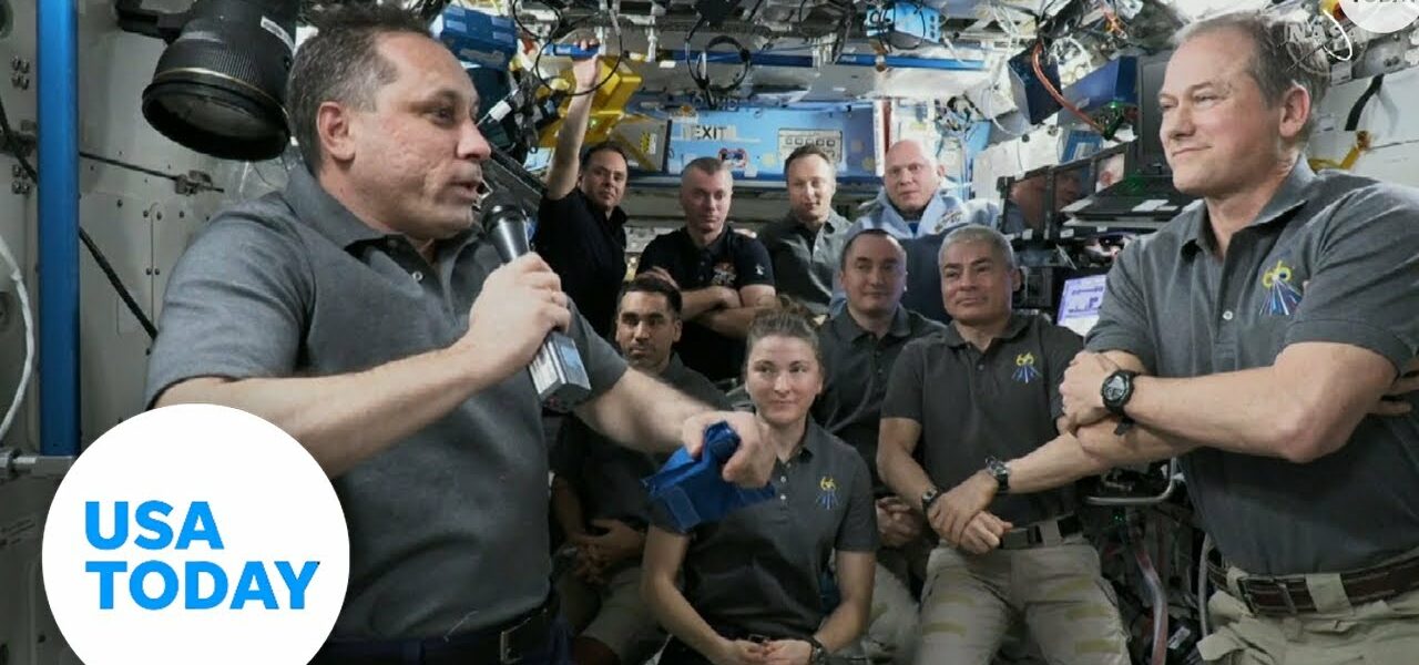 Russian cosmonaut hands over command of ISS, sends message of unity | USA TODAY 7