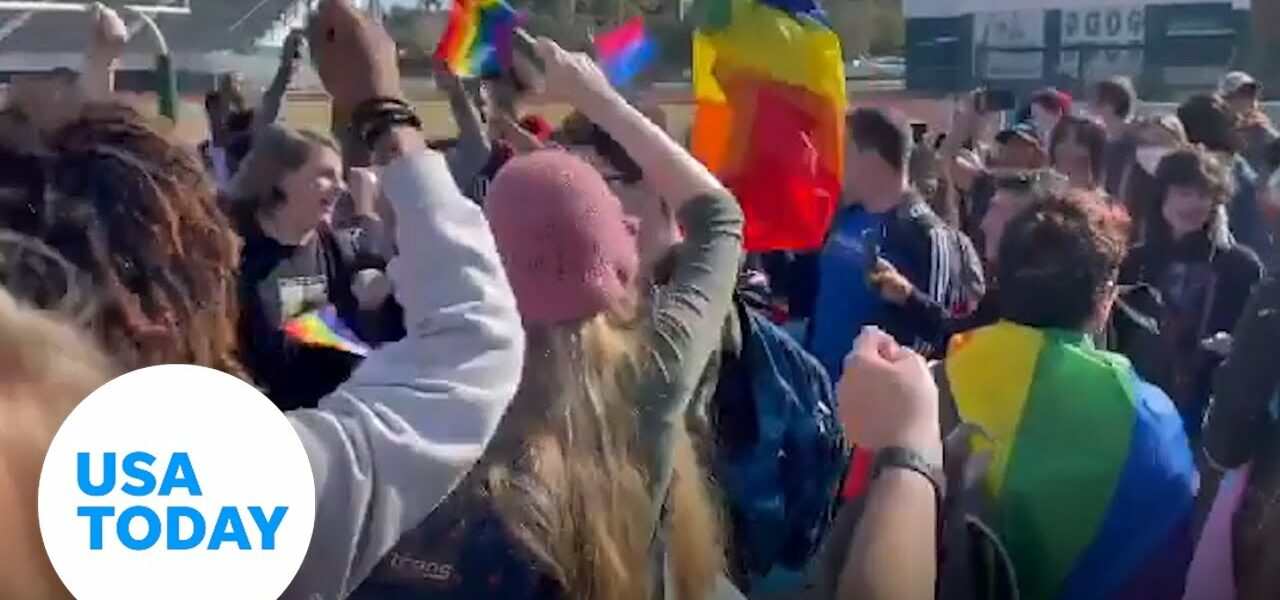 Florida students protest 'Don't Say Gay' bill with school walkouts | USA TODAY 1
