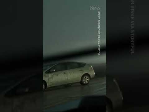 The driver was fine, but his car wasn't | Lightning strike in Iowa #shorts 4