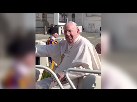 Pope jokes 'little bit of tequila' will help with knee pain #shorts #shortsvideo 2
