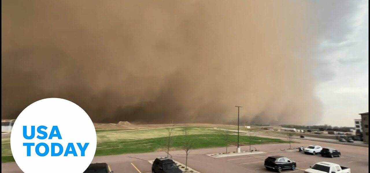 Dust storm envelops Sioux Falls, South Dakota with 90mph winds | USA TODAY 1