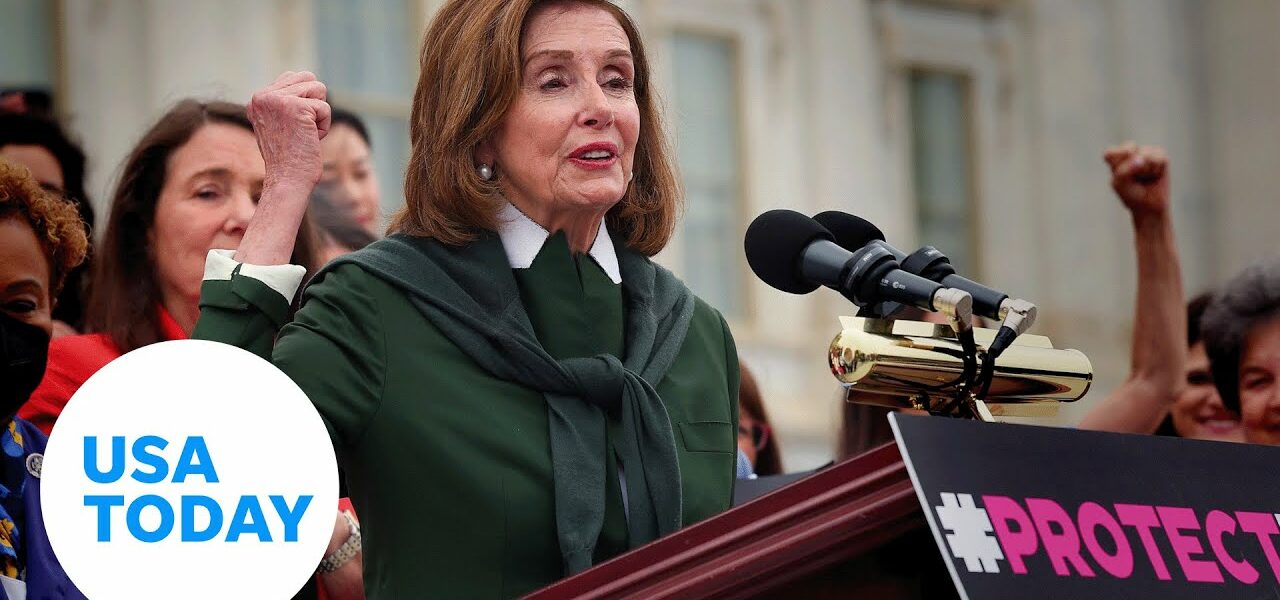 Speaker Pelosi warns of 'assault' on rights after SCOTUS leak | USA TODAY 1