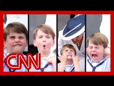 See Prince Louis' reactions to royal flypast at Queen's jubilee 2