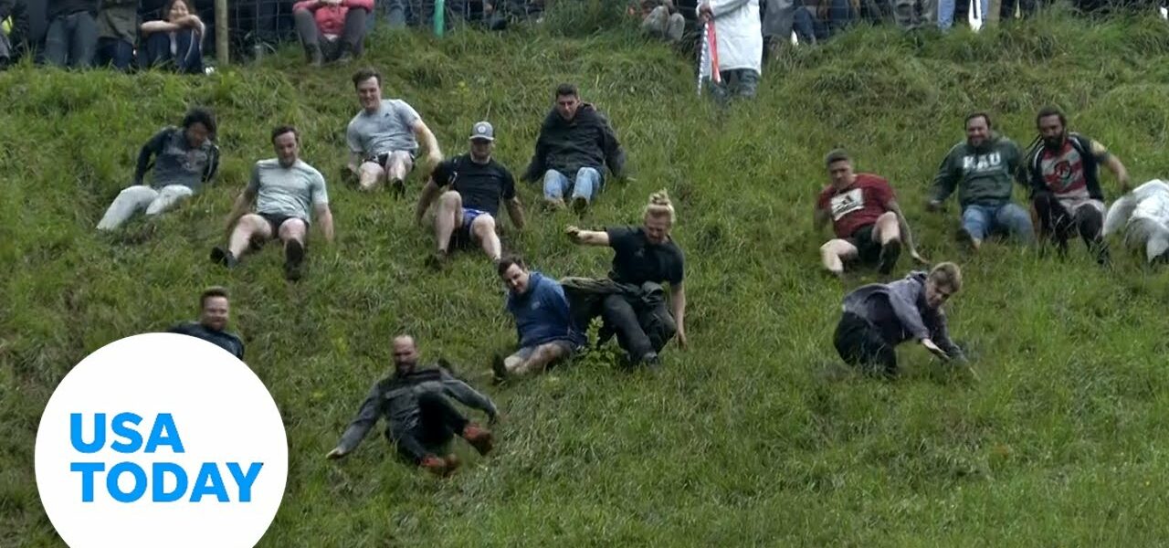 North Carolina woman wins race at UK Jubilee Cheese Rolling Contest | USA TODAY 1