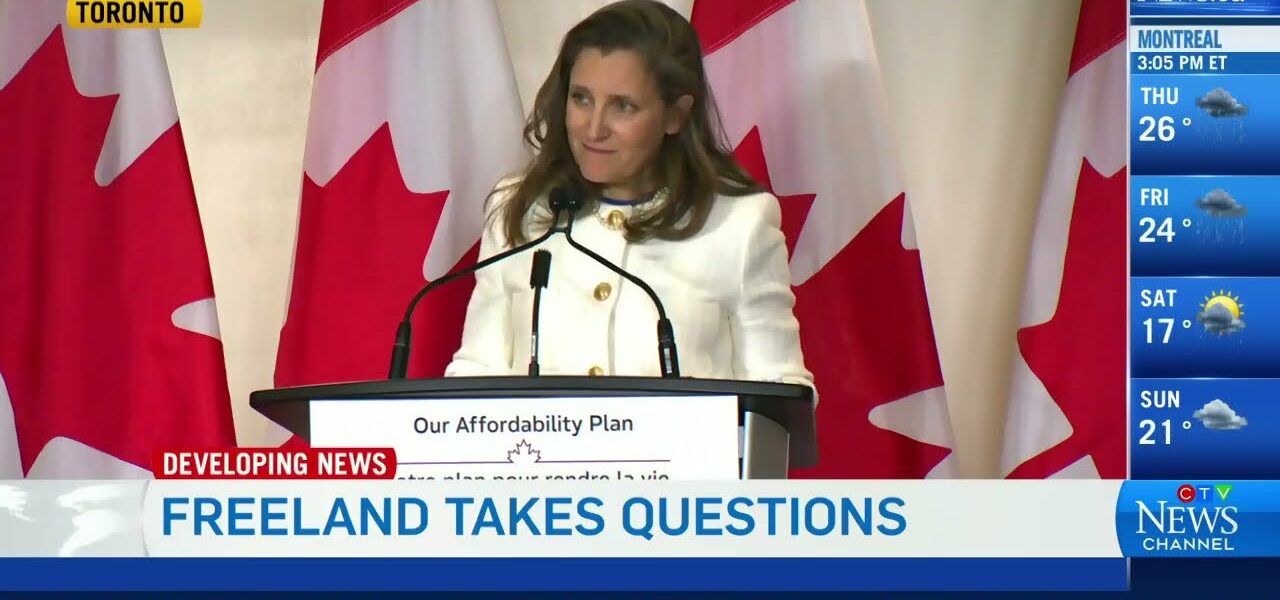 'What odds would you put on it?' | Freeland asked about possibility of a recession in Canada 8