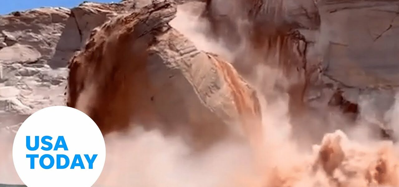 Lake Powell rockslide caught on camera on Memorial Day | USA TODAY 1
