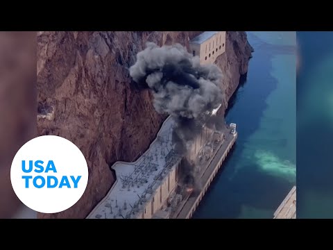 Explosion at Hoover dam after electrical transformer catches on fire | USA TODAY #Shorts 3