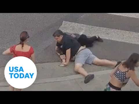Good Samaritan chases and tackles an alleged attacker | USA TODAY 2
