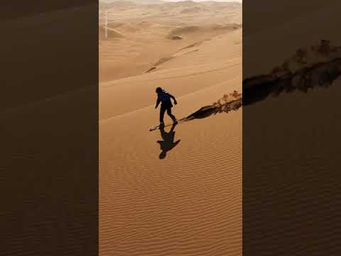 Drone captures man surfing enormous sand dunes | USA TODAY #Shorts 6