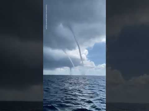 Multiple waterspouts spotted off the coast of Mallorca | USA TODAY #Shorts 4