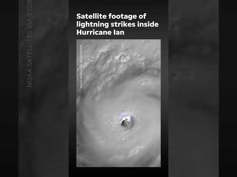 Satellite footage of lightning strikes inside Hurricane Ian | USA TODAY 9