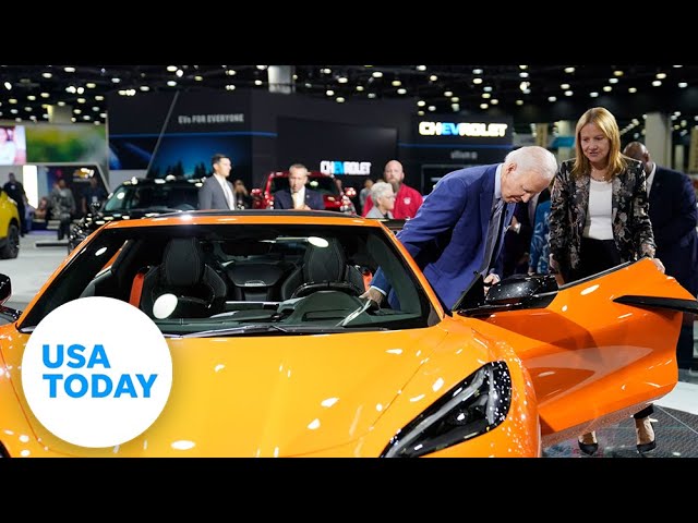 Biden touts electric vehicle investments at Detroit auto show | USA TODAY 9