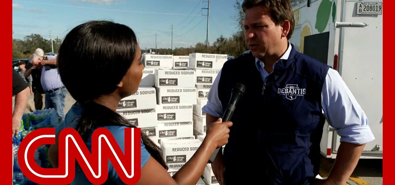 CNN reporter presses DeSantis about Florida evacuation orders 1