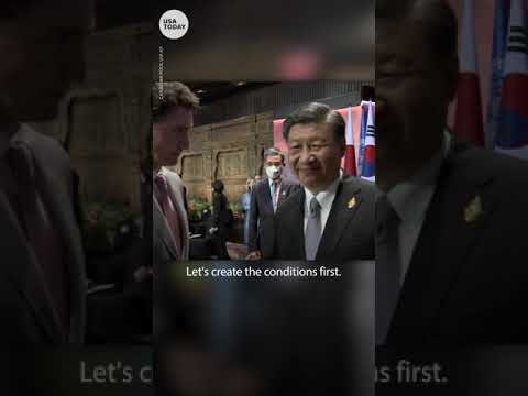 Chinese President Xi Jinping confronts Justin Trudeau at G20 | USA TODAY #Shorts 7