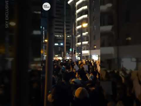 Protesters in China take to the streets over COVID lockdown policy | USA TODAY #Shorts 6
